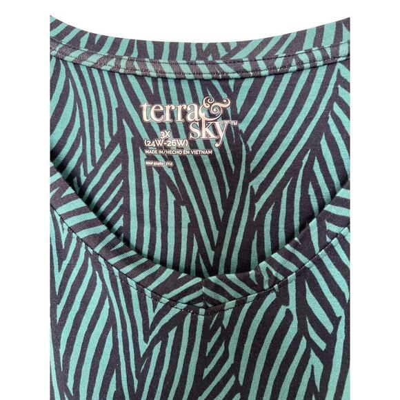 terra & Sky Women’s Comfortably Short Sleeve Top Size 3x. - Picture 5 of 6